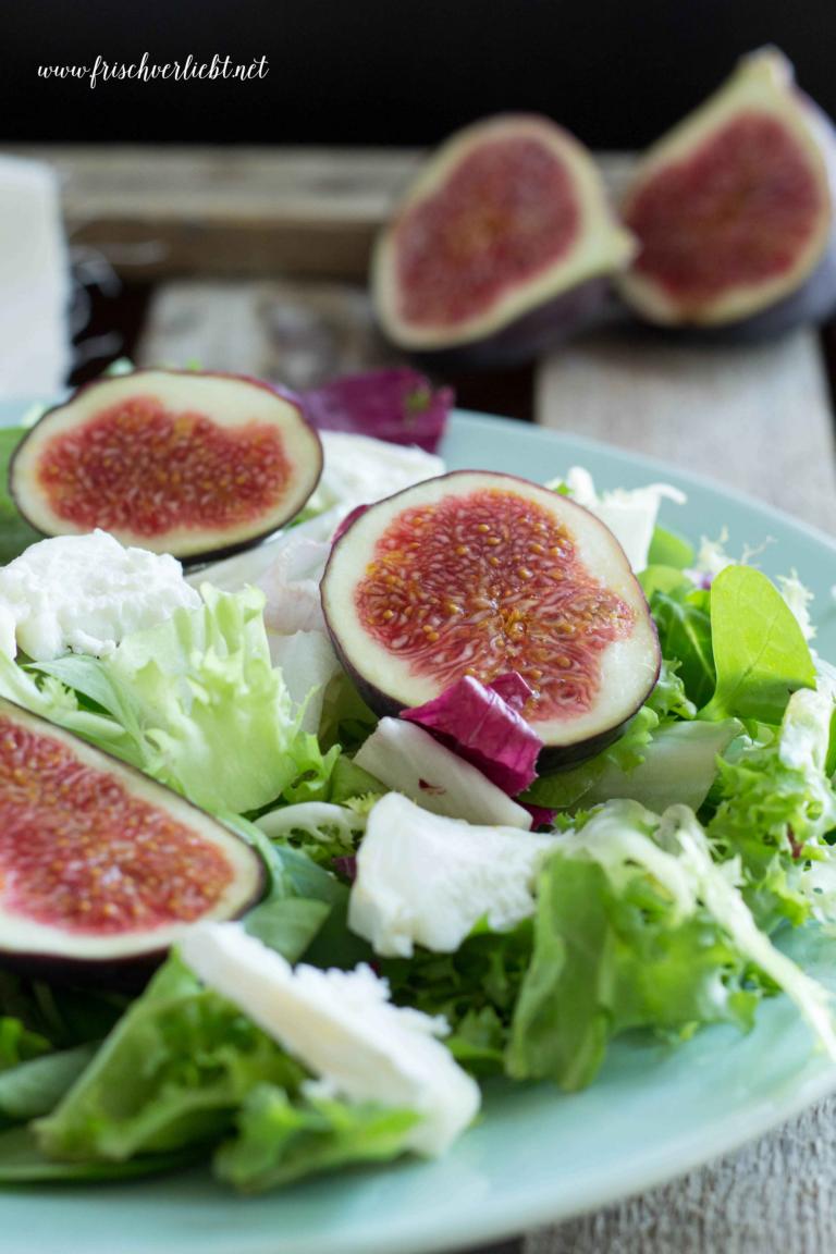 Frischer Salat mit Feigen und Ziegenkäse - Frisch Verliebt - mein Blog ...