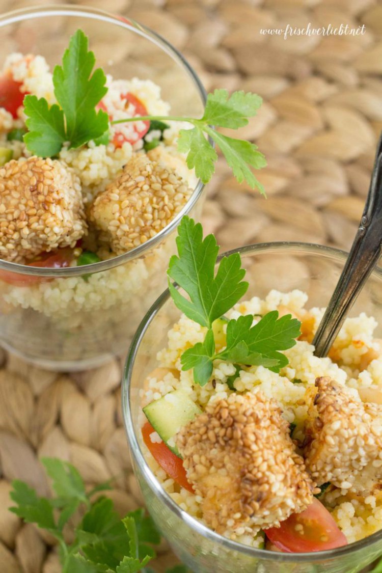 Couscous-Salat mit paniertem Sesam-Feta - Frisch Verliebt - mein Blog ...