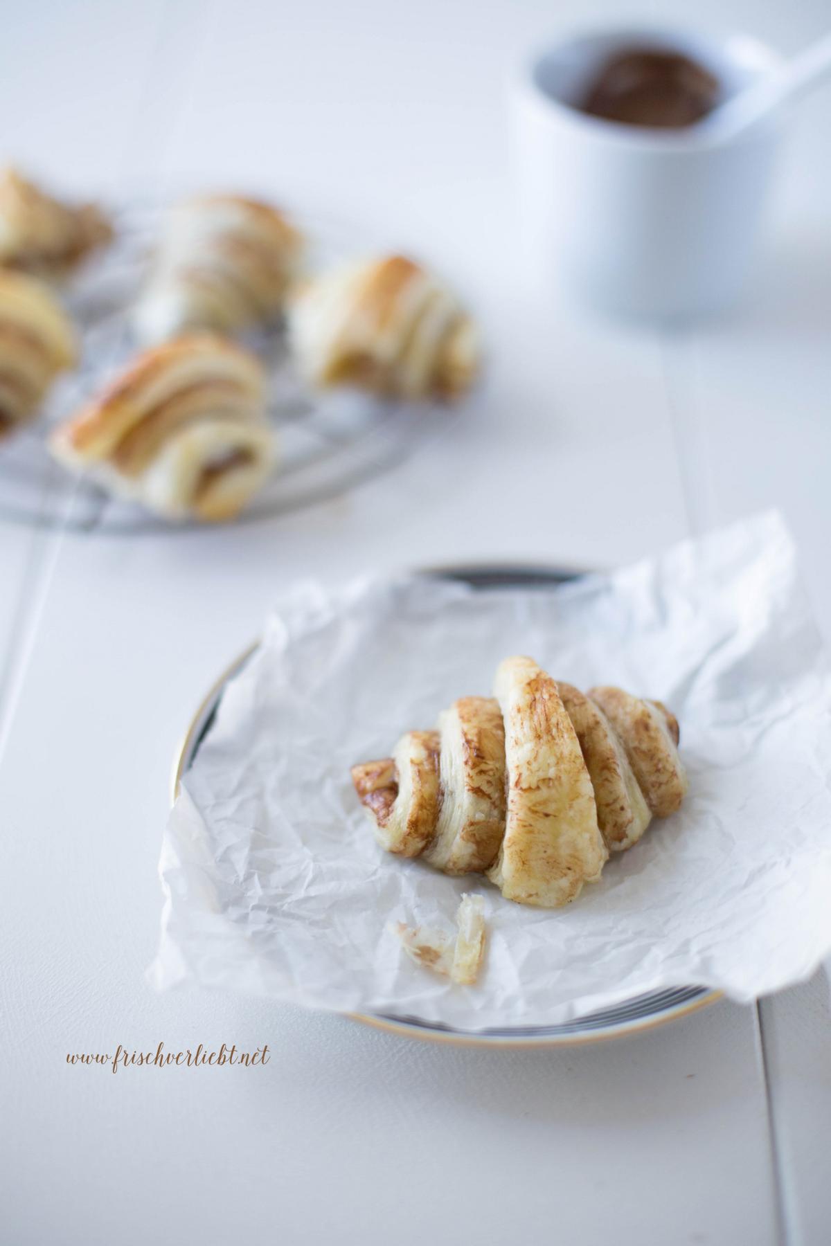 Mini Schokoladen Bananen Croissants - Frisch Verliebt Blog